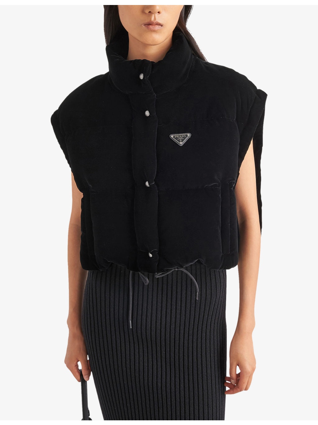 Convertible cropped velvet-down jacket - 3