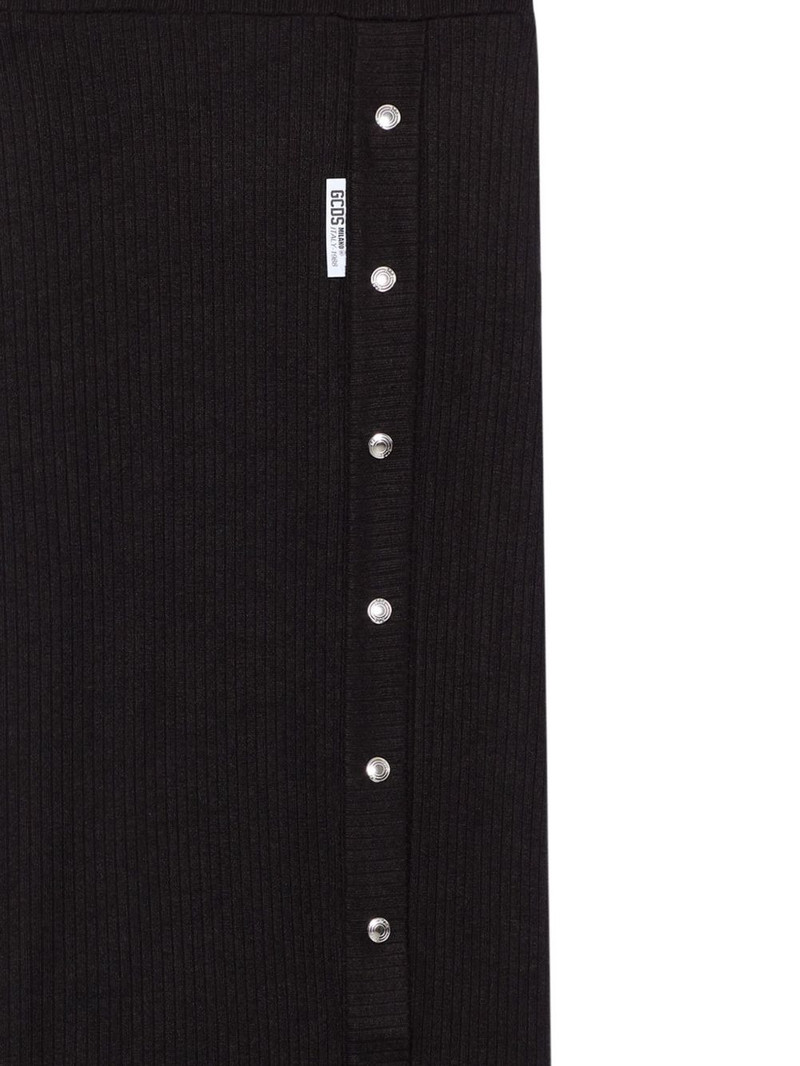 GCDS button ribbed midi skirt outlook