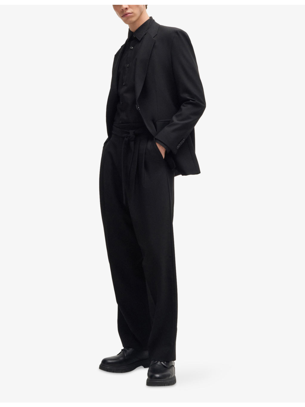 Logo-embroidered slim-fit stretch-cotton shirt - 2