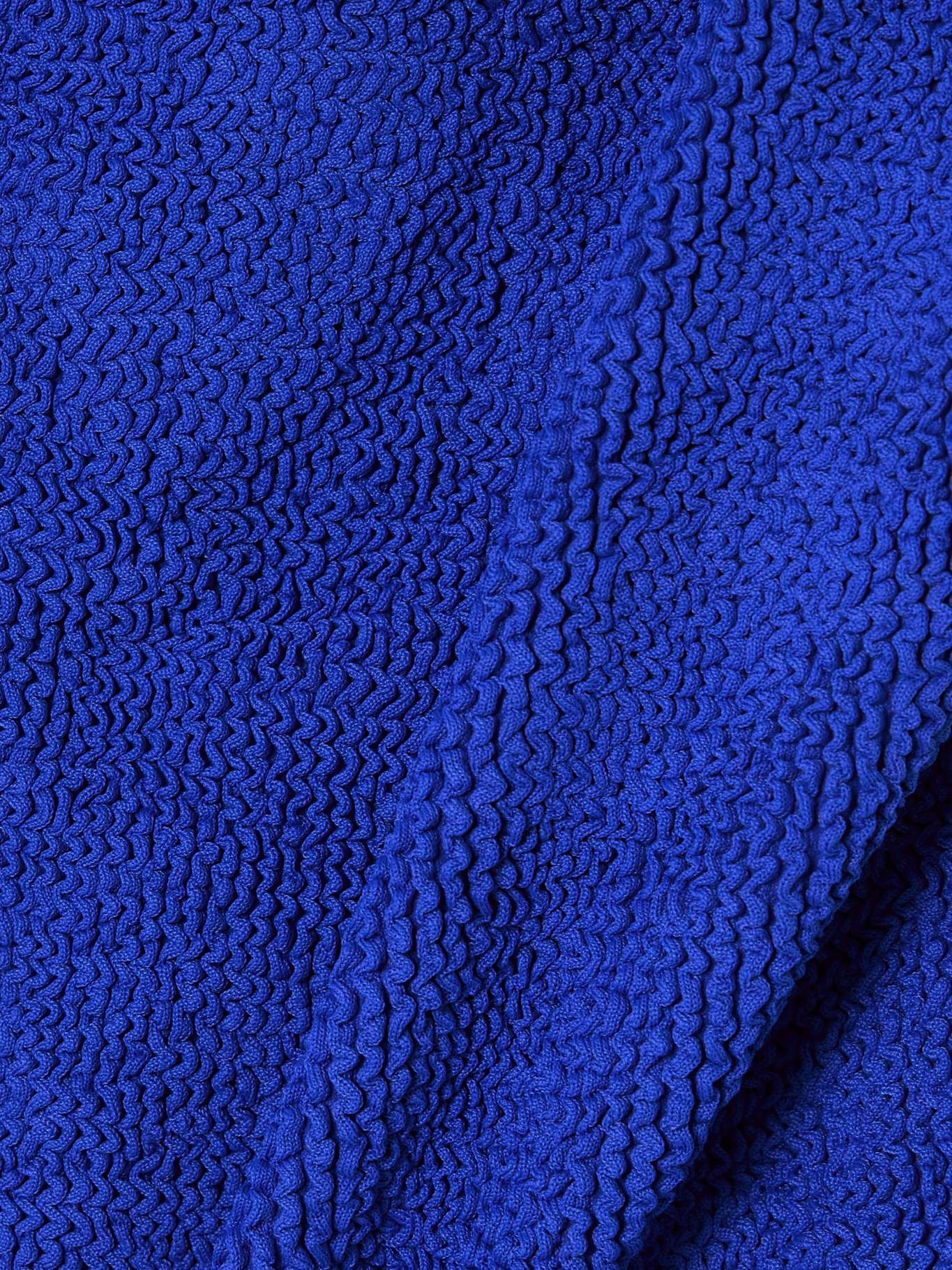 Domino embellished seersucker swimsuit Royal blue - 4