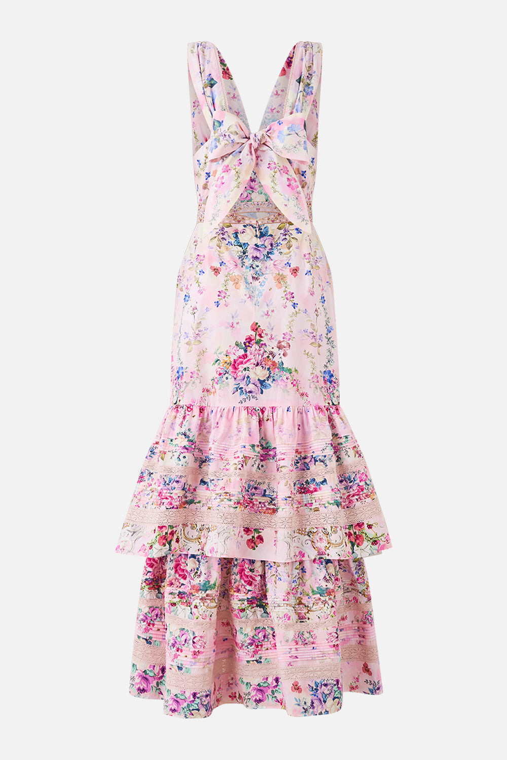 TWO TIERED GATHERED RUFFLE DRESS - 2
