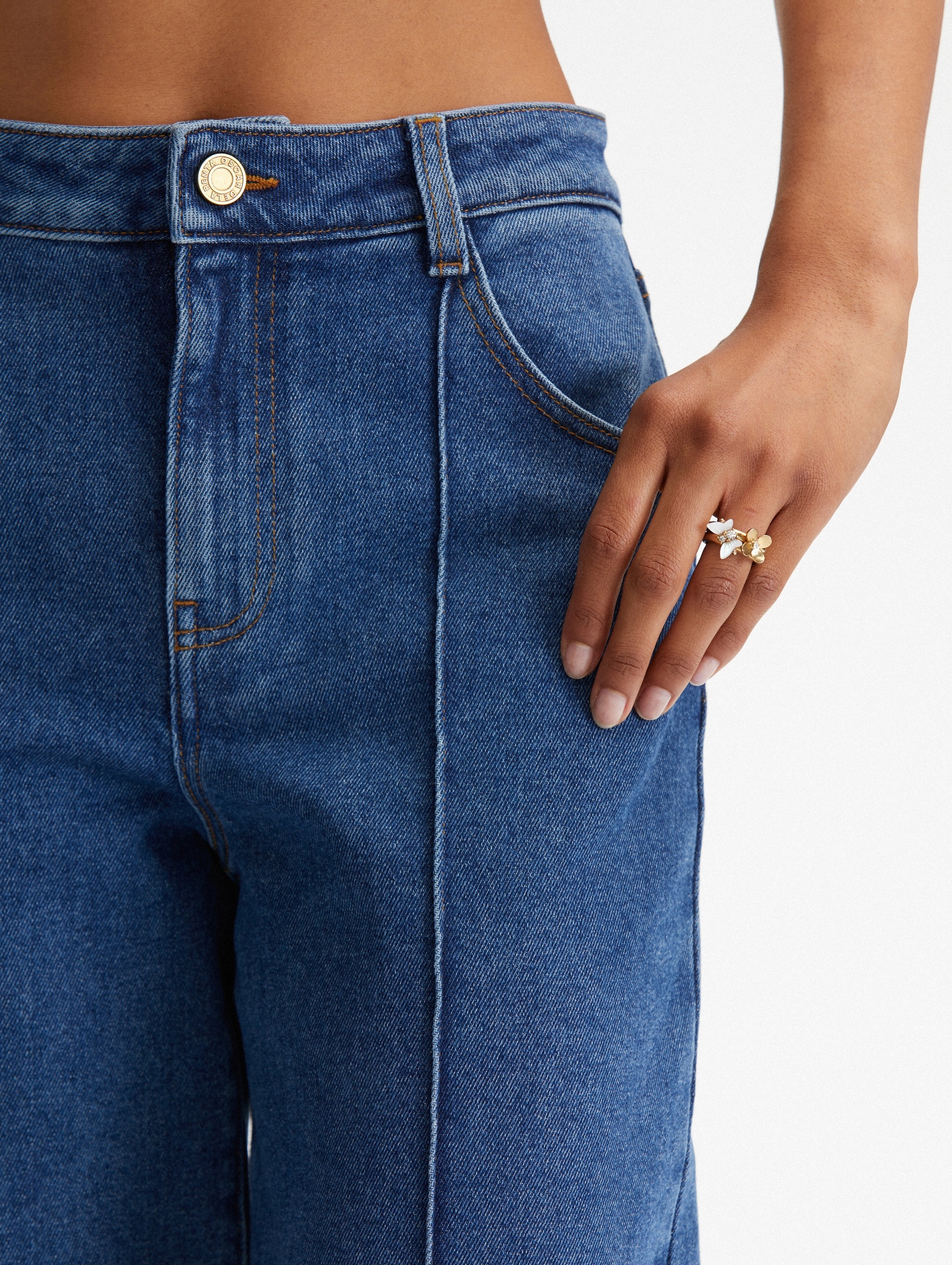 2 POCKET DENIM CULOTTE JEANS - 5