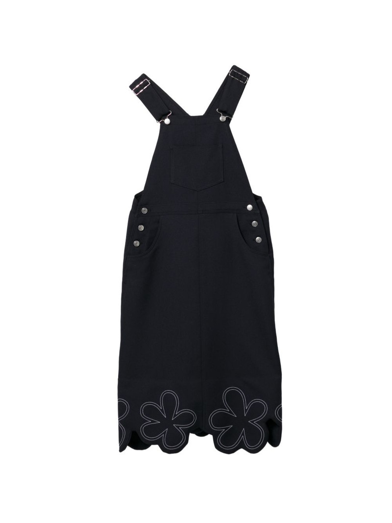 floral-embroidered midi dress 1