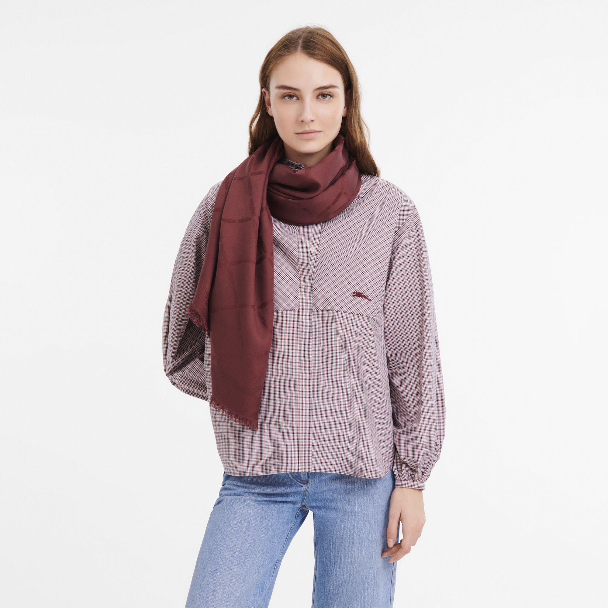 Roseau Shawl Plum - Silk Blend - 2