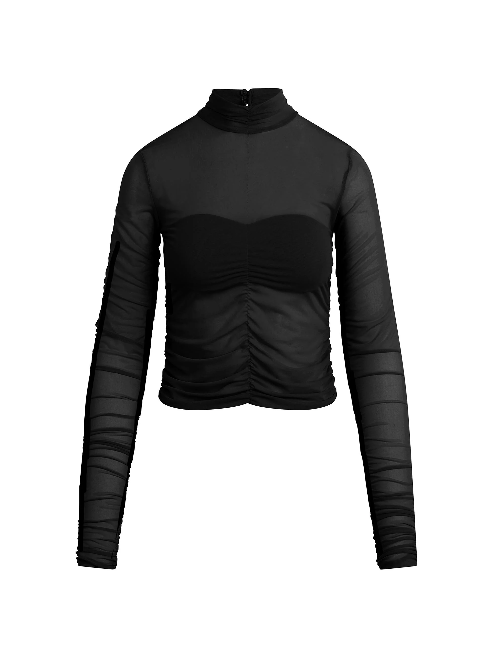Women's The Love Language Sheer Top - Black - 1