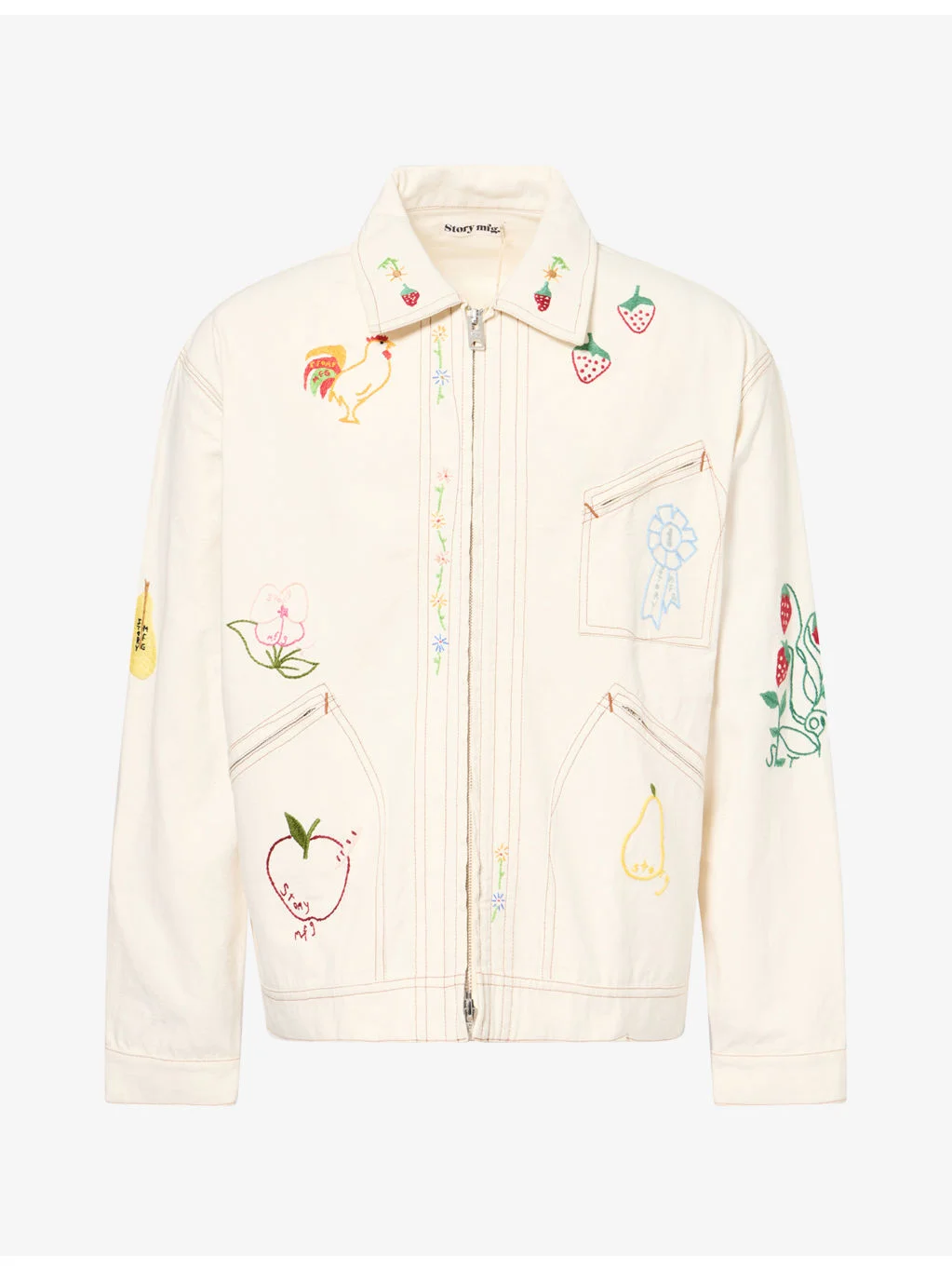 Amba Embroidered Denim Jacket - 1