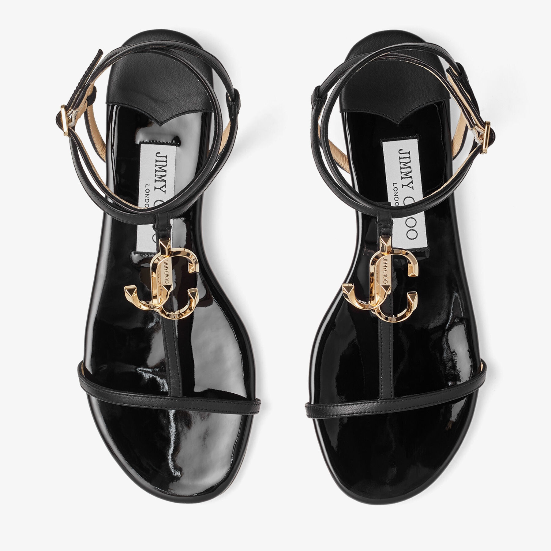 Alodie Flat
Black Nappa and Patent Leather Flat Sandals - 5