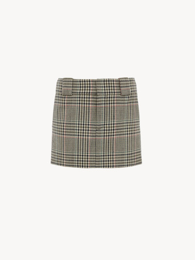 Chloé TAILORED MINI SKIRT IN PRINCE OF WALES WOOL outlook