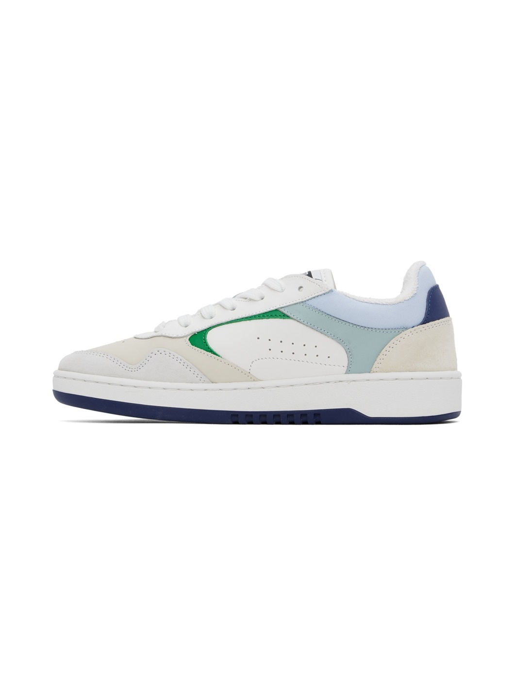 White & Blue Arlo Sneakers - 3