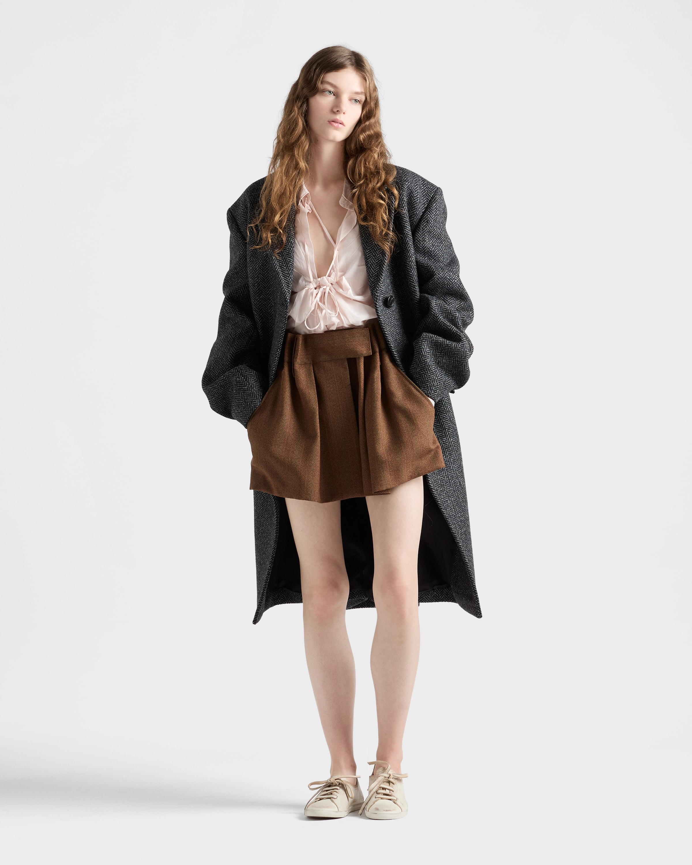 Pinstriped mouliné wool miniskirt - 2