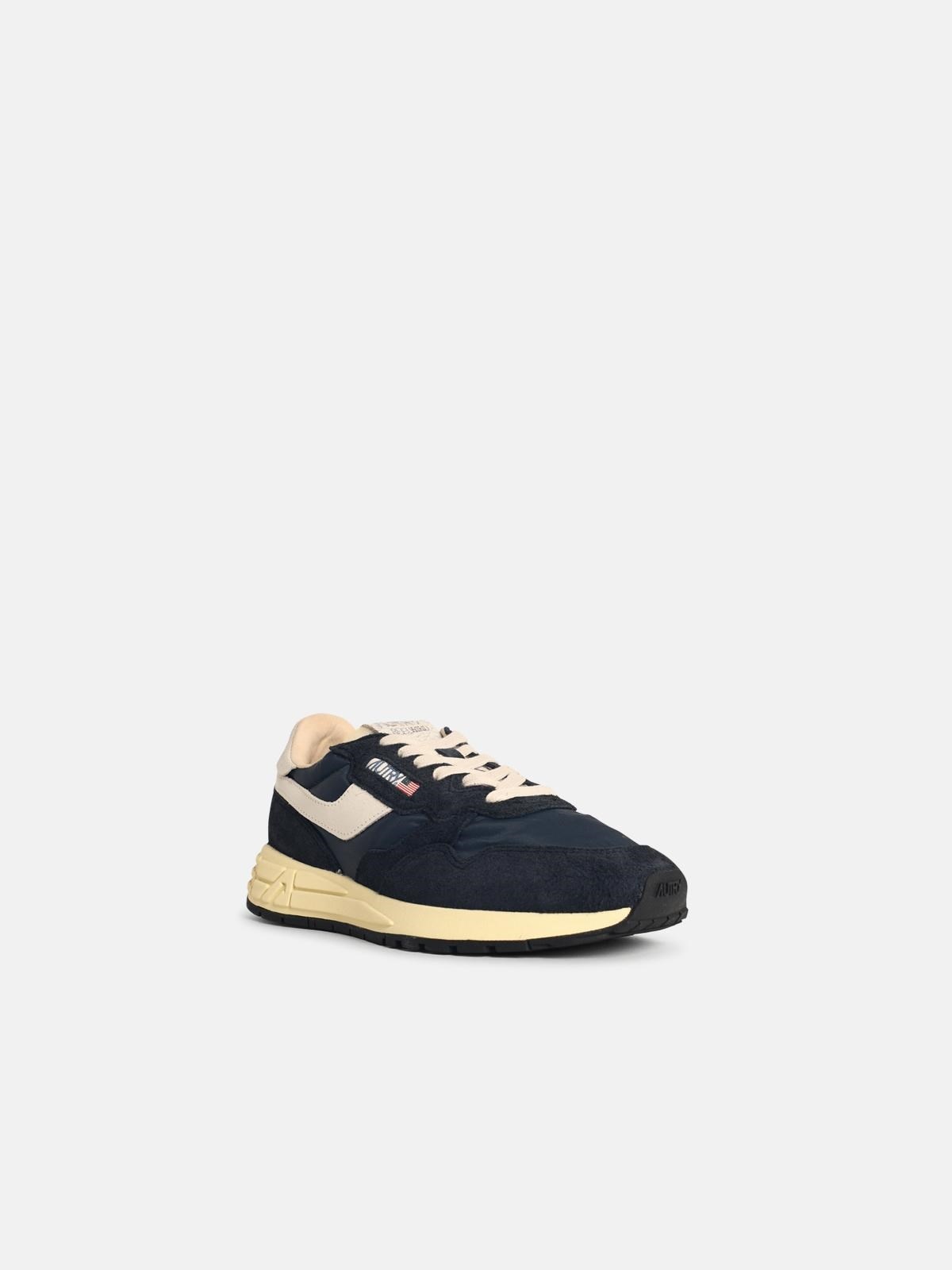 'REELWIND LOW' DARK BLUE NYLON AND SUEDE SNEAKERS - 2