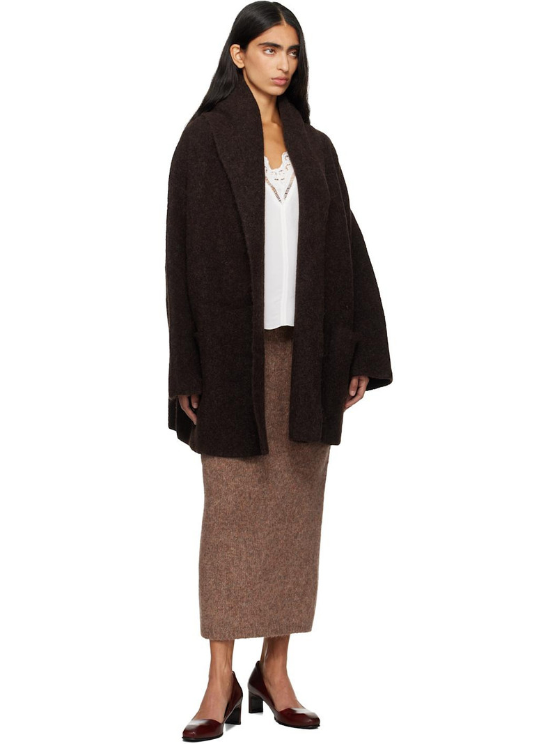 LAUREN MANOOGIAN Brown Double Face Coat outlook