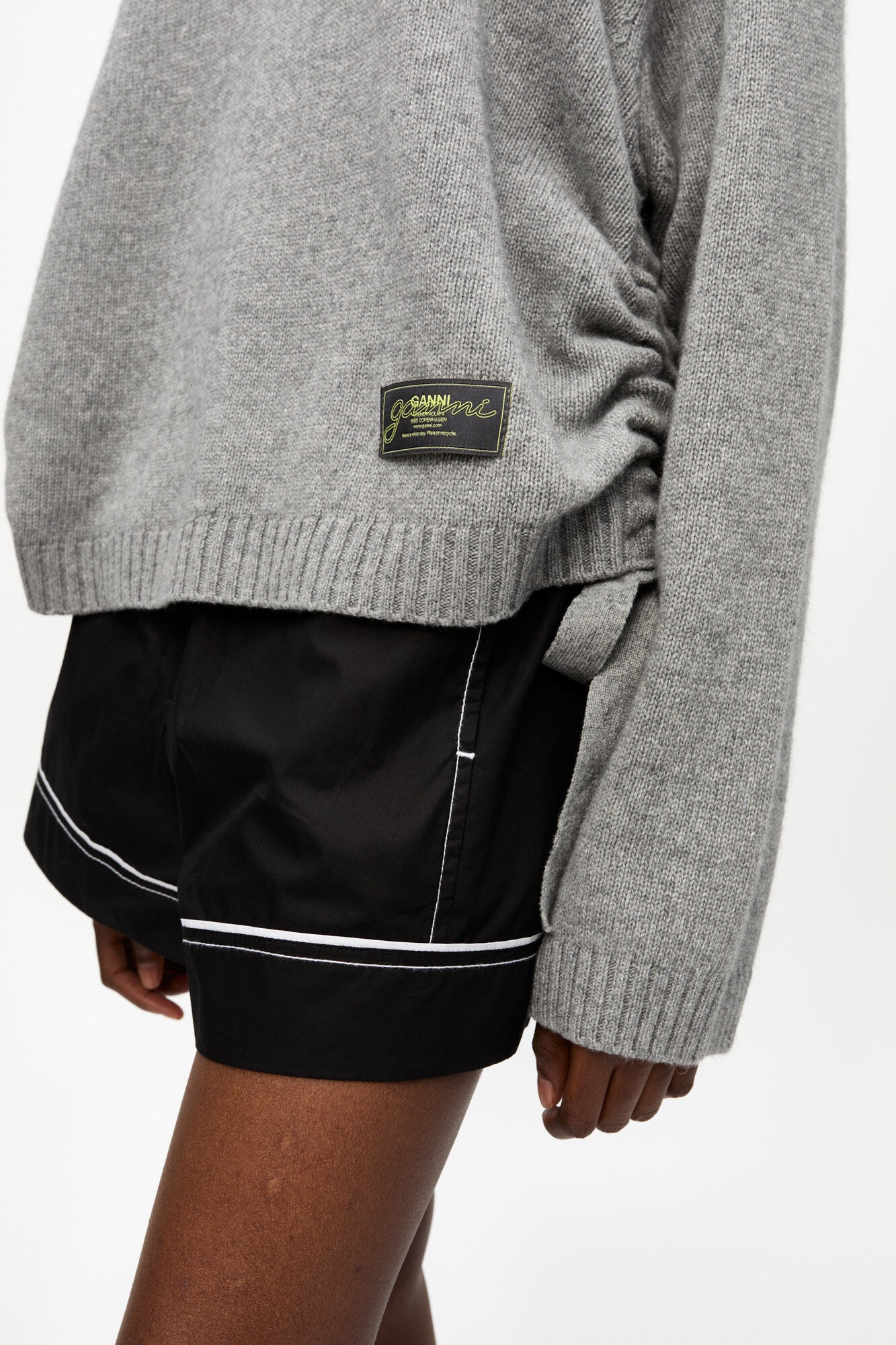 GREY FUTURE MIXED WOOL OVERSIZED SWEATER - 6