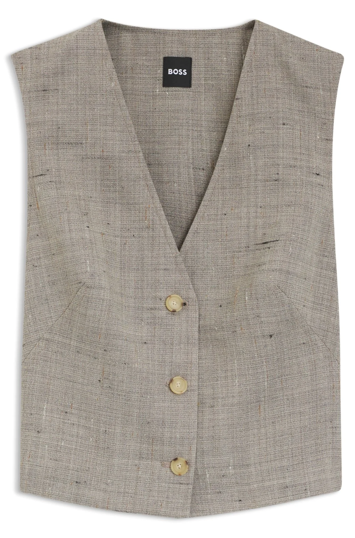 CROPPED WAISTCOAT IN A WOOL BLEND - 1