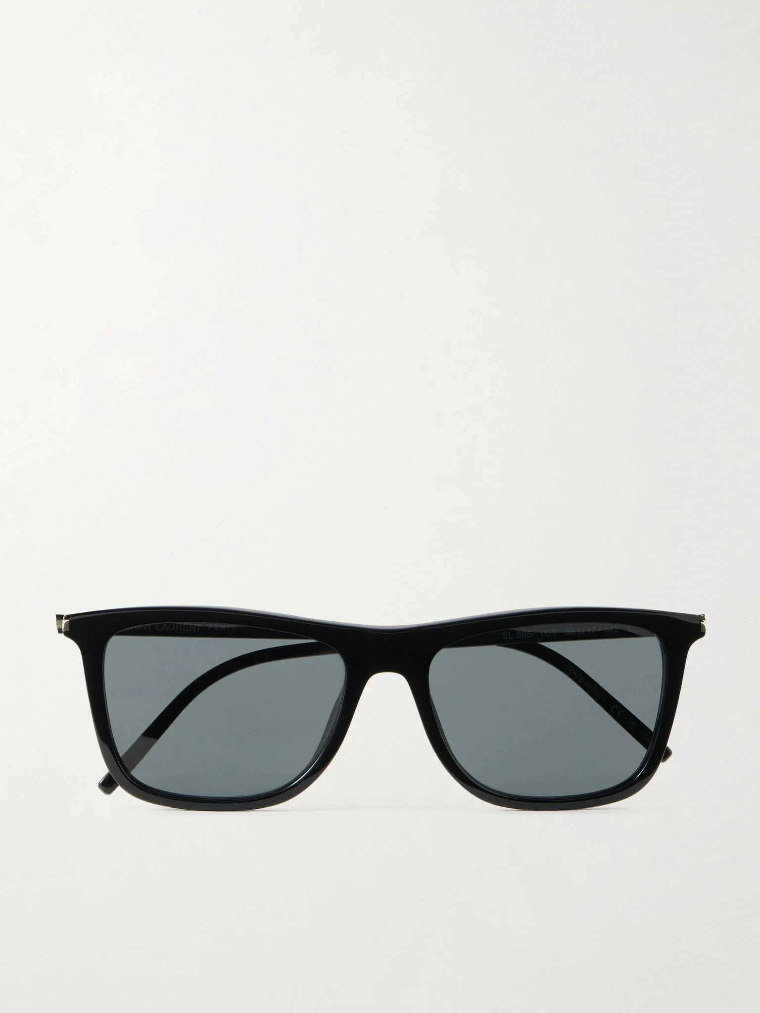 Squared-Frame Acetate Sunglasses Black - 1