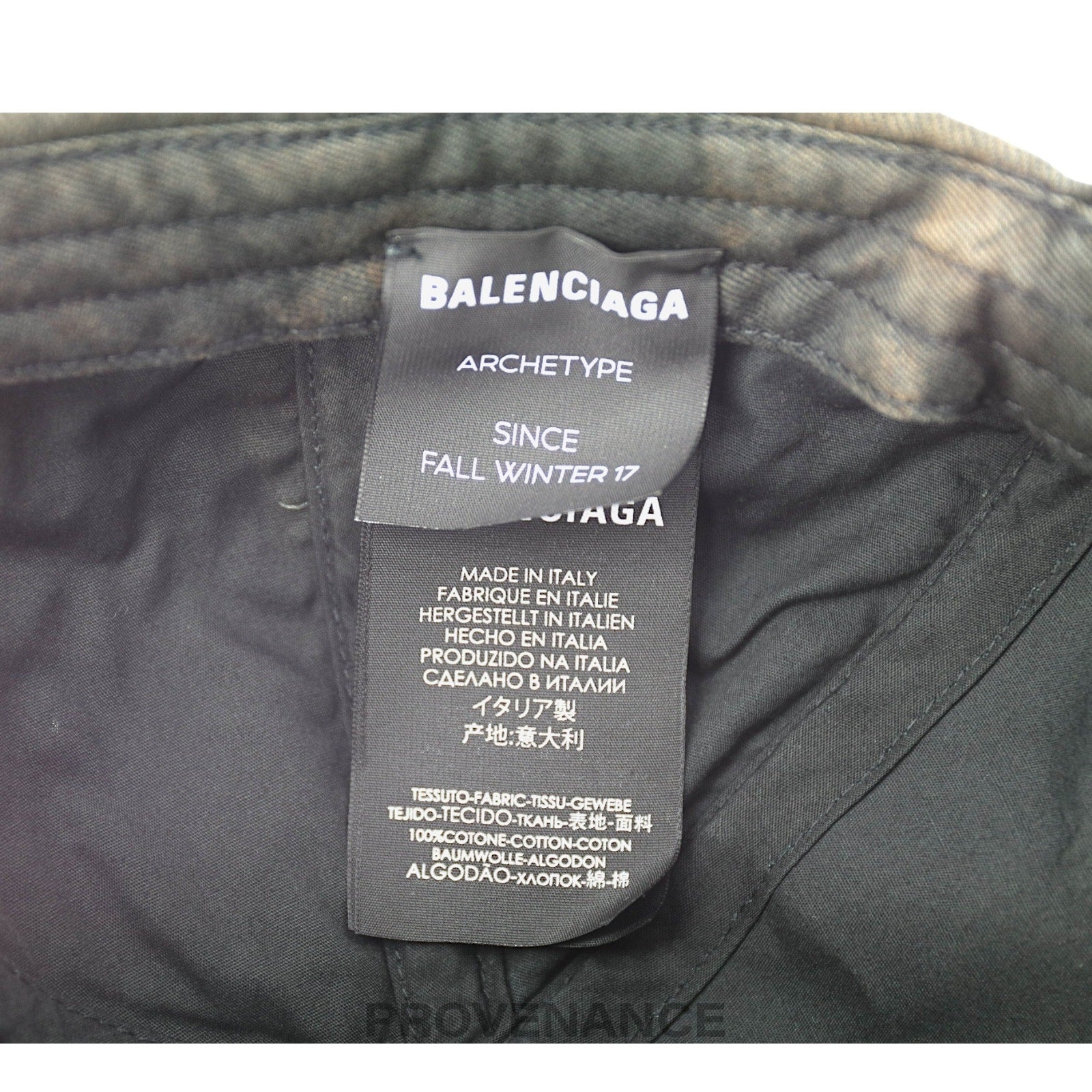 Balenciaga Embroidered Logo Cap - Archetype Washed Black - 9