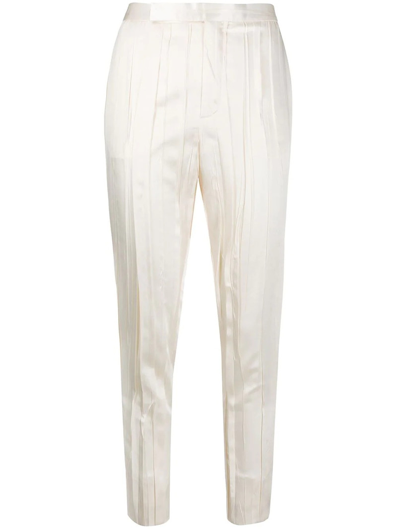 crinkle-effect tailored trousers 1
