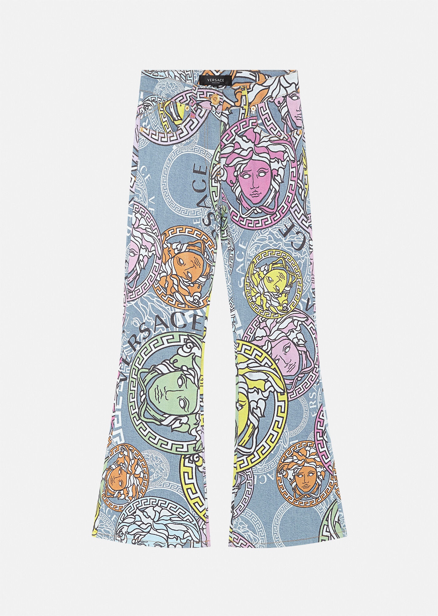 Medusa Amplified Print Flared Jeans - 1