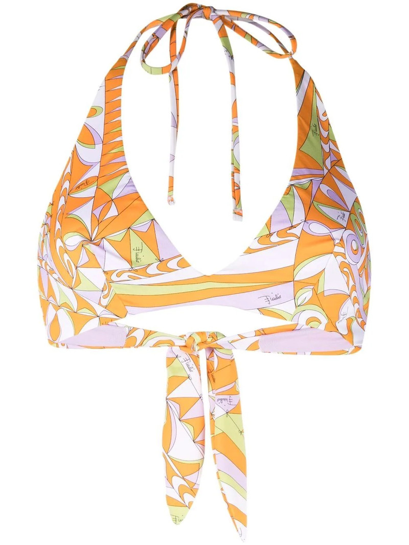 Bandierine-print bikini top 1