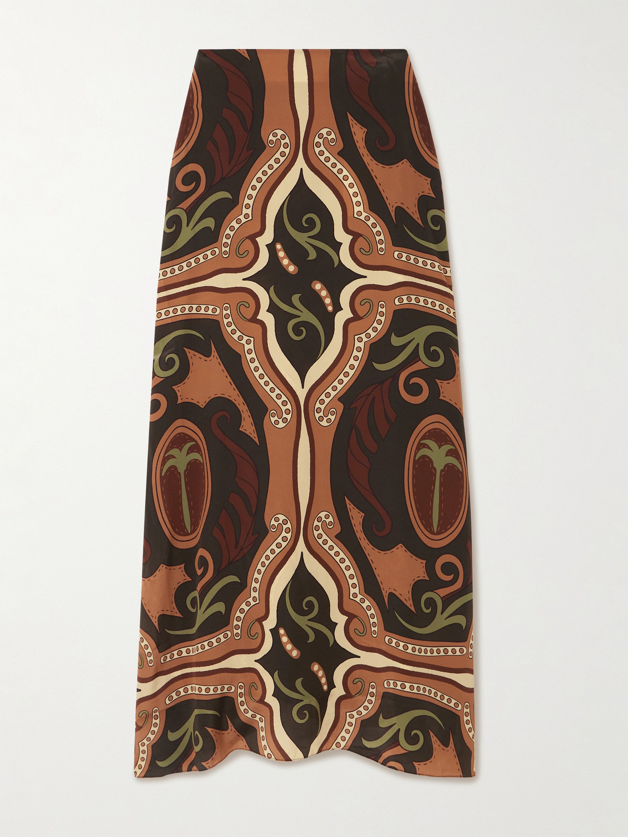 Nuevos Territorios Printed Silk-crepe De Chine Maxi Skirt - 1