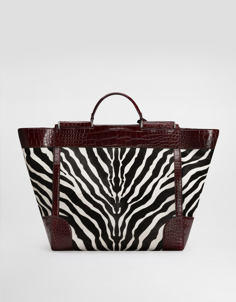 Sicily pony and polished alligator handbag 4