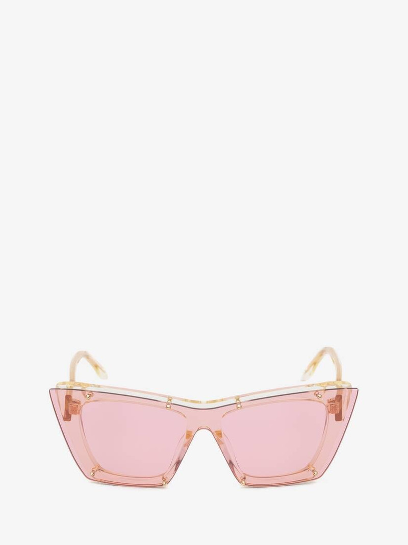 Studs Structure Cat-eye Sunglasses in Yellow 1