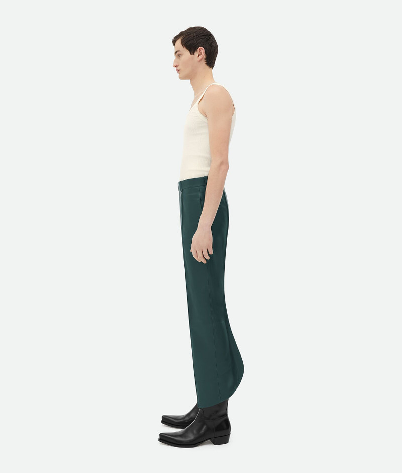 Bottega Veneta Curved Shape Leather Trousers outlook