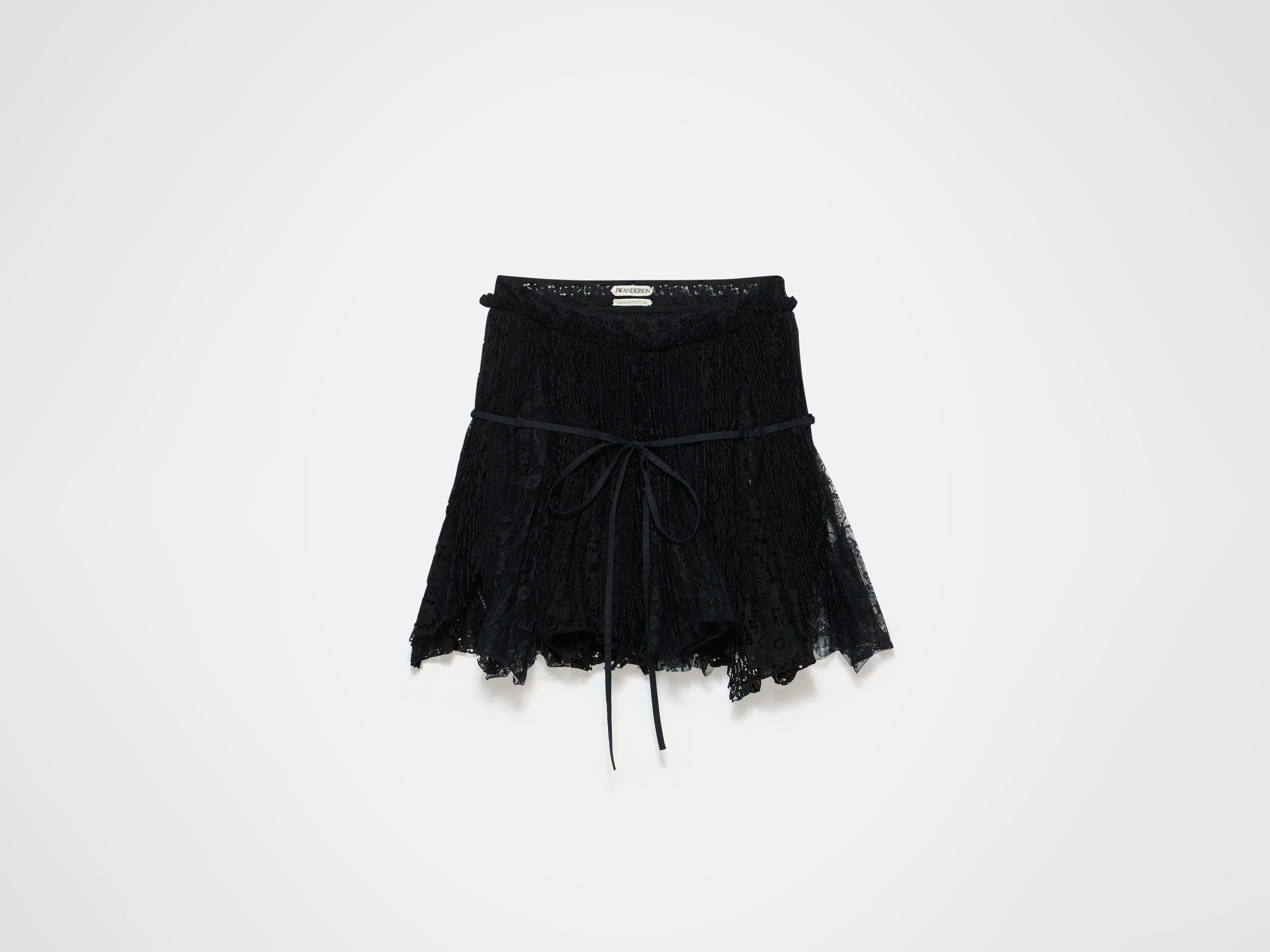 WOMENS MINI CURTAIN SKIRT IN BLACK - 1