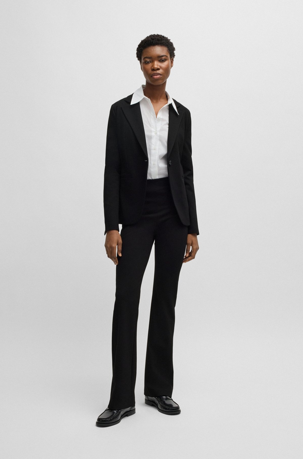 FITTED BLAZER IN STRETCH JERSEY - 3