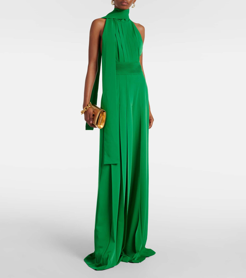 ELIE SAAB Open-back crêpe jumpsuit outlook