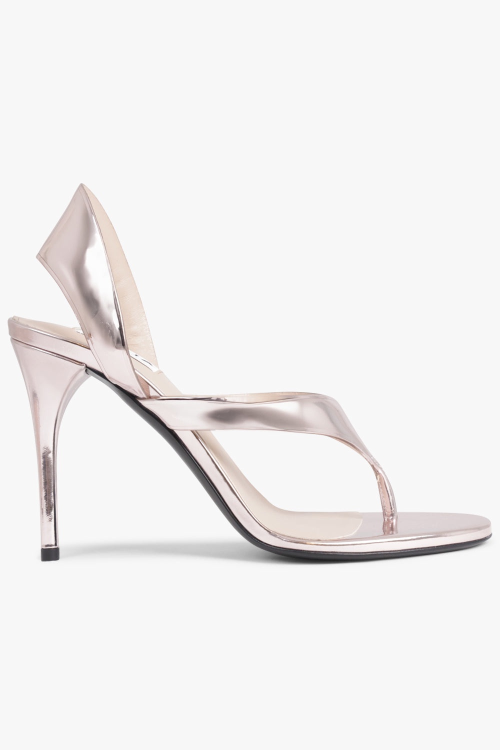 THONG 90MM SANDAL HEEL | MIRROR PINK SILVER - 2