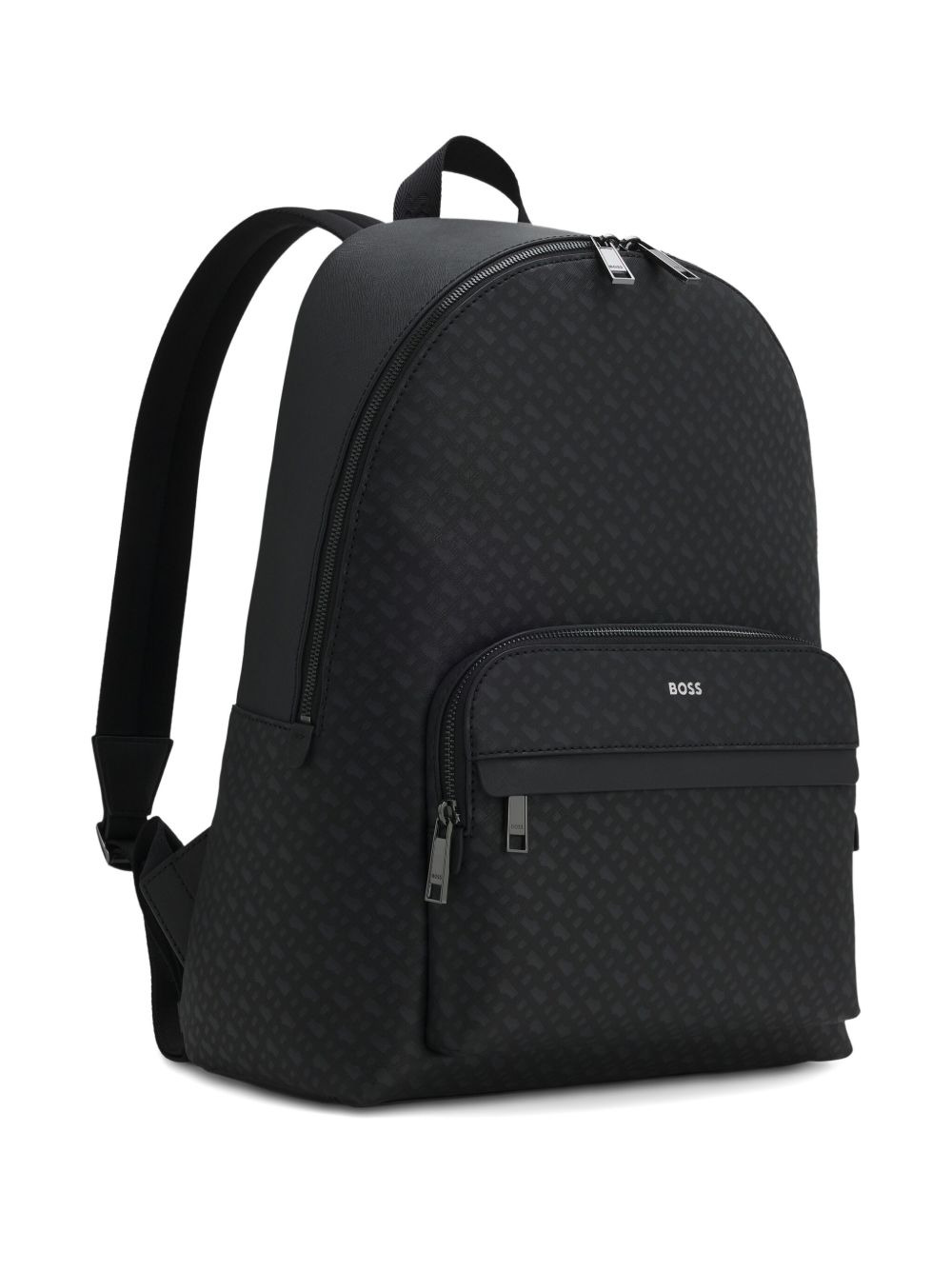 geometric-pattern zipped-pocket backpack - 3