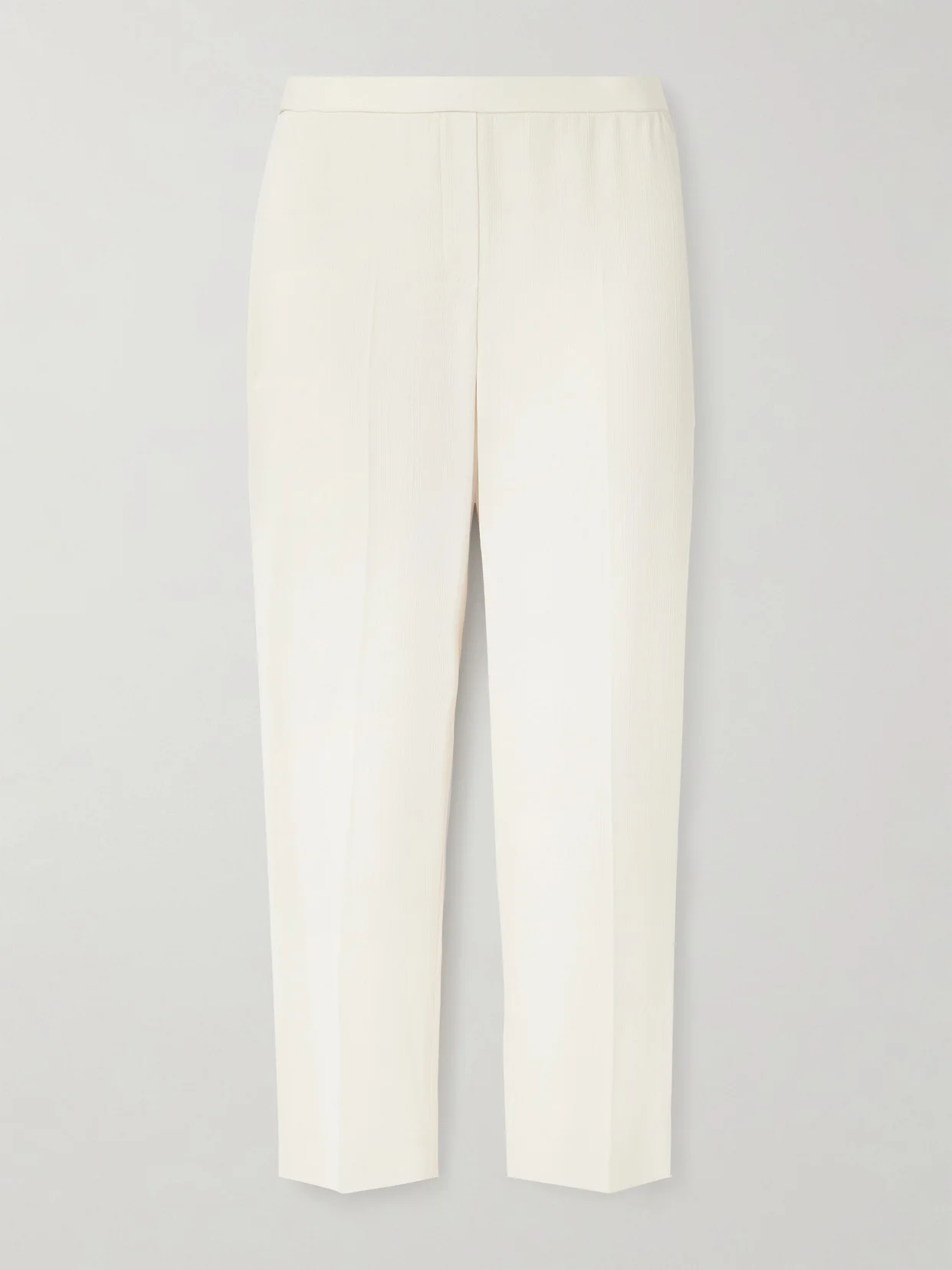 Treeca Cropped Plissé-crepe Straight-leg Pants - 1