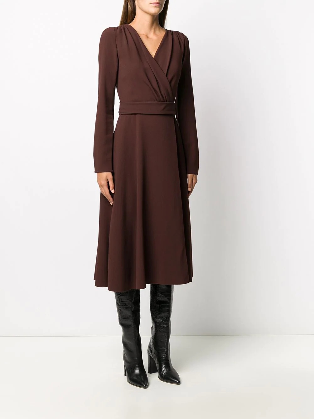 belted longuette dress - 3
