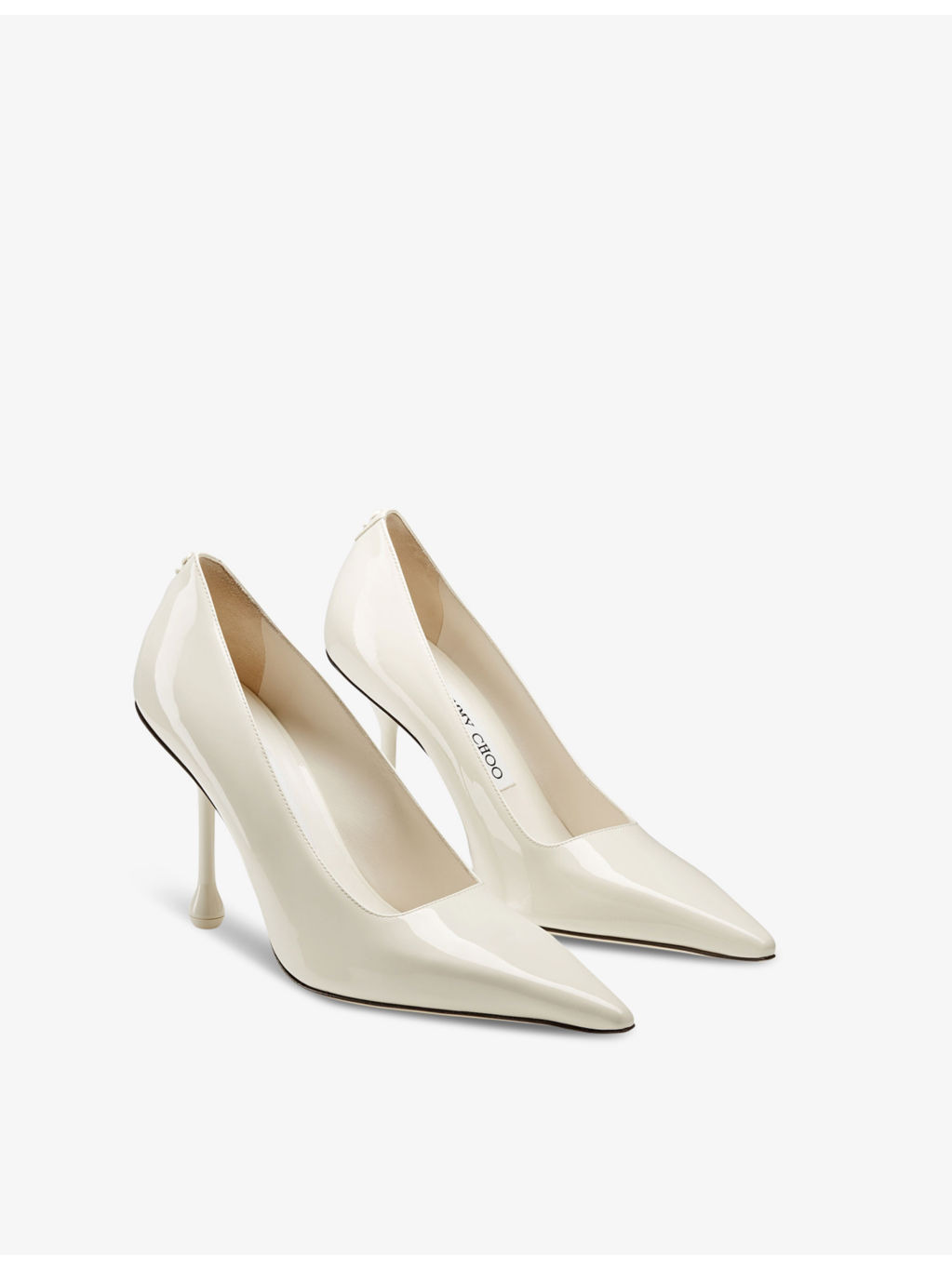 Ixia 95 pointed-toe patent-leather heeled courts - 4