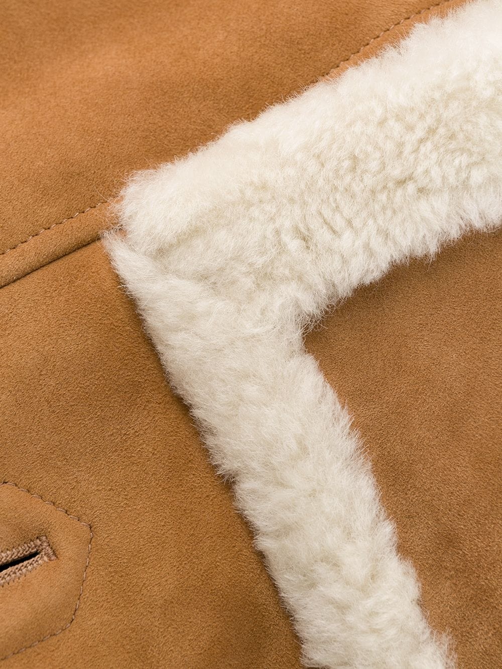 shearling overcoat - 7