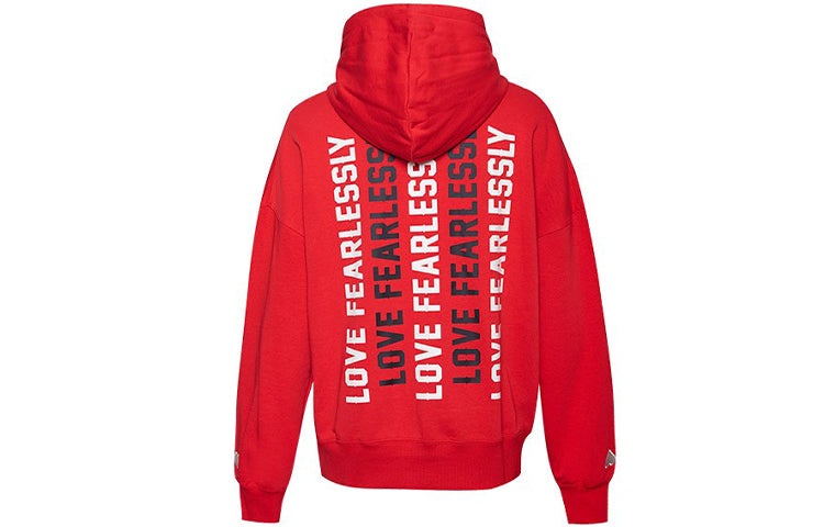 (WMNS) Converse Love The Progress 2.0 Oversized Pullover Hoodie 'Red' 10020734-A02 - 2
