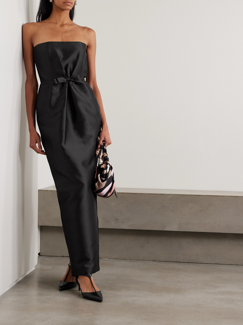 BERNADETTE Lenette Strapless Bow-detailed Taffeta Gown outlook