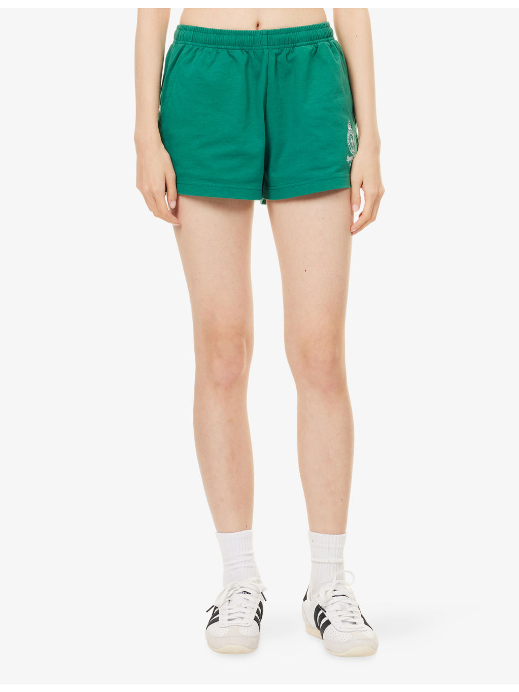 Crown Tennis Embroidered Disco Cotton-Jersey Shorts - 3