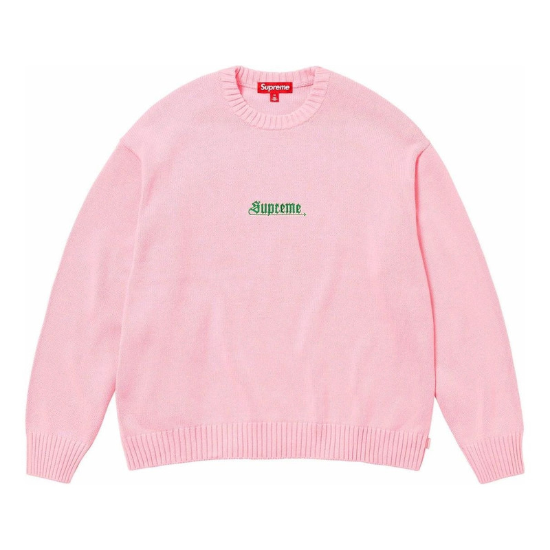 Supreme Old English Sweater 'Pink' SUP-SS24-124 - 1
