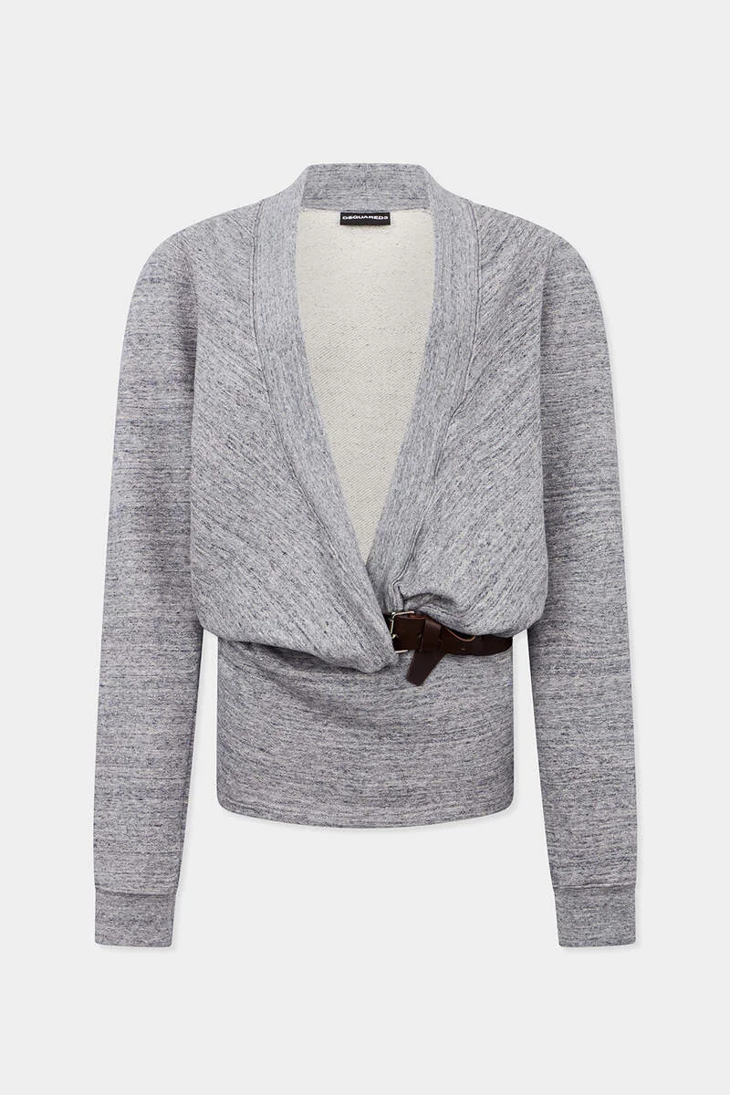 DEEP CUT JERSEY DRESS - 1