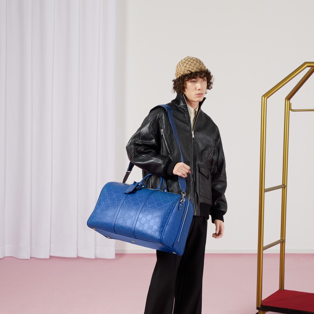 GG embossed large duffle bag - 4