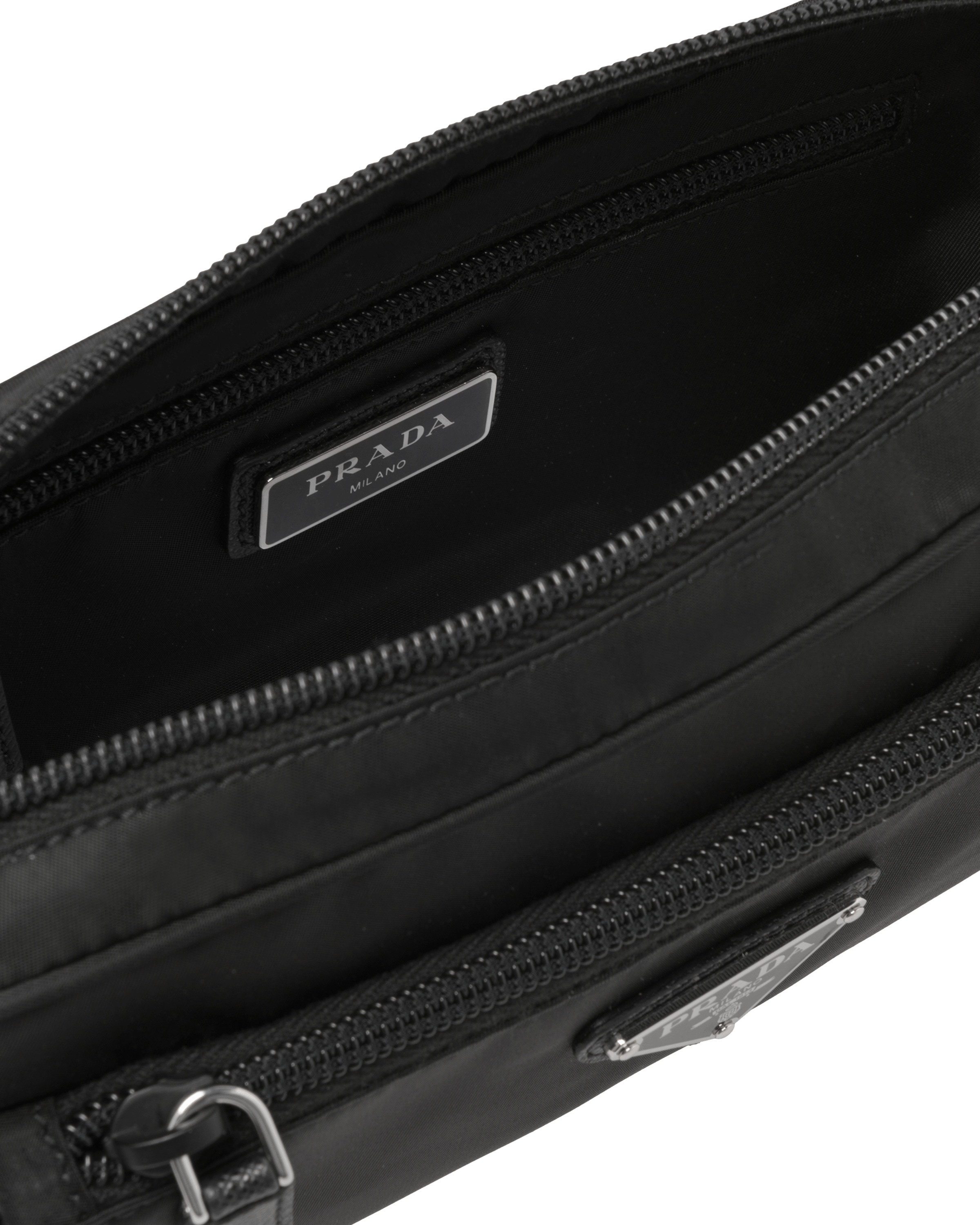 Re-Nylon and Saffiano leather belt bag - 5