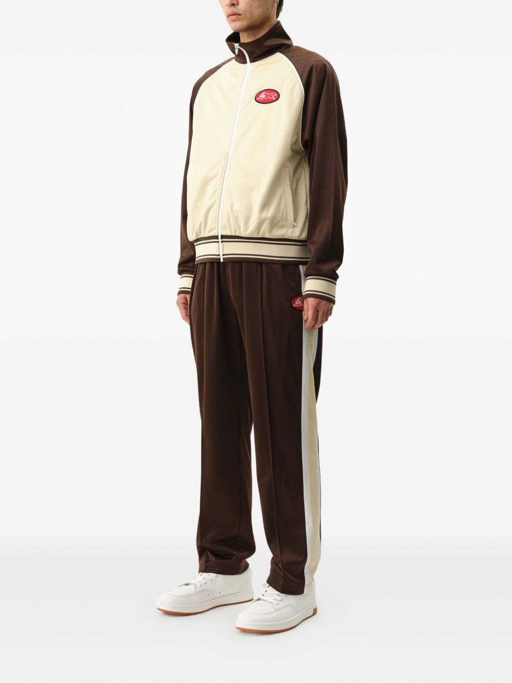 SIDE-STRIPE LOGO-PATCH TRACK PANTS - 2