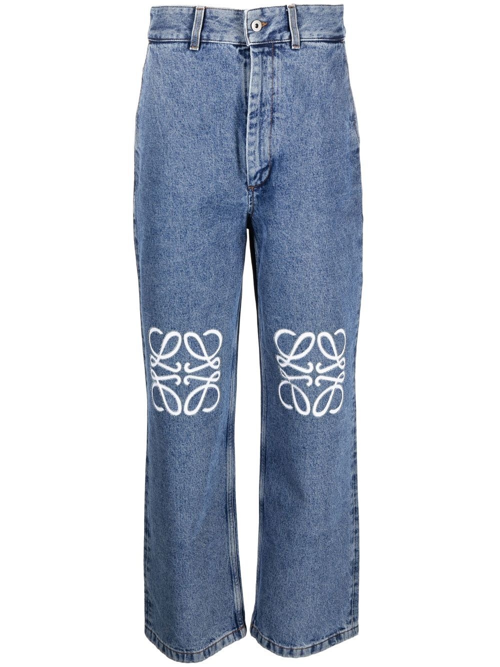 Anagram wide-leg jeans - 1