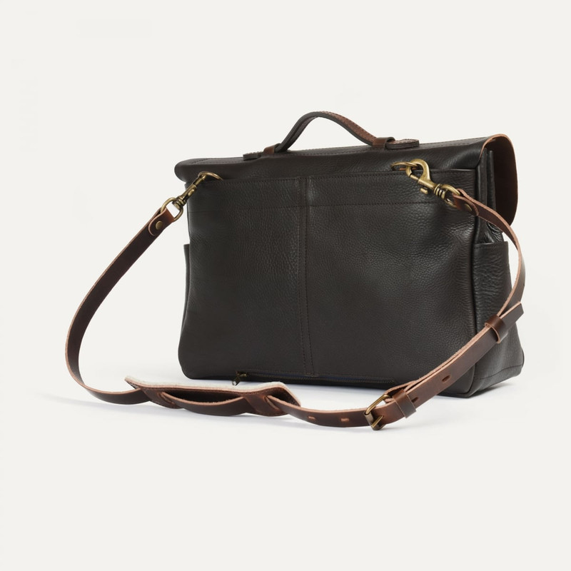 SATCHEL BAG CHARLES - DARK BROWN 3