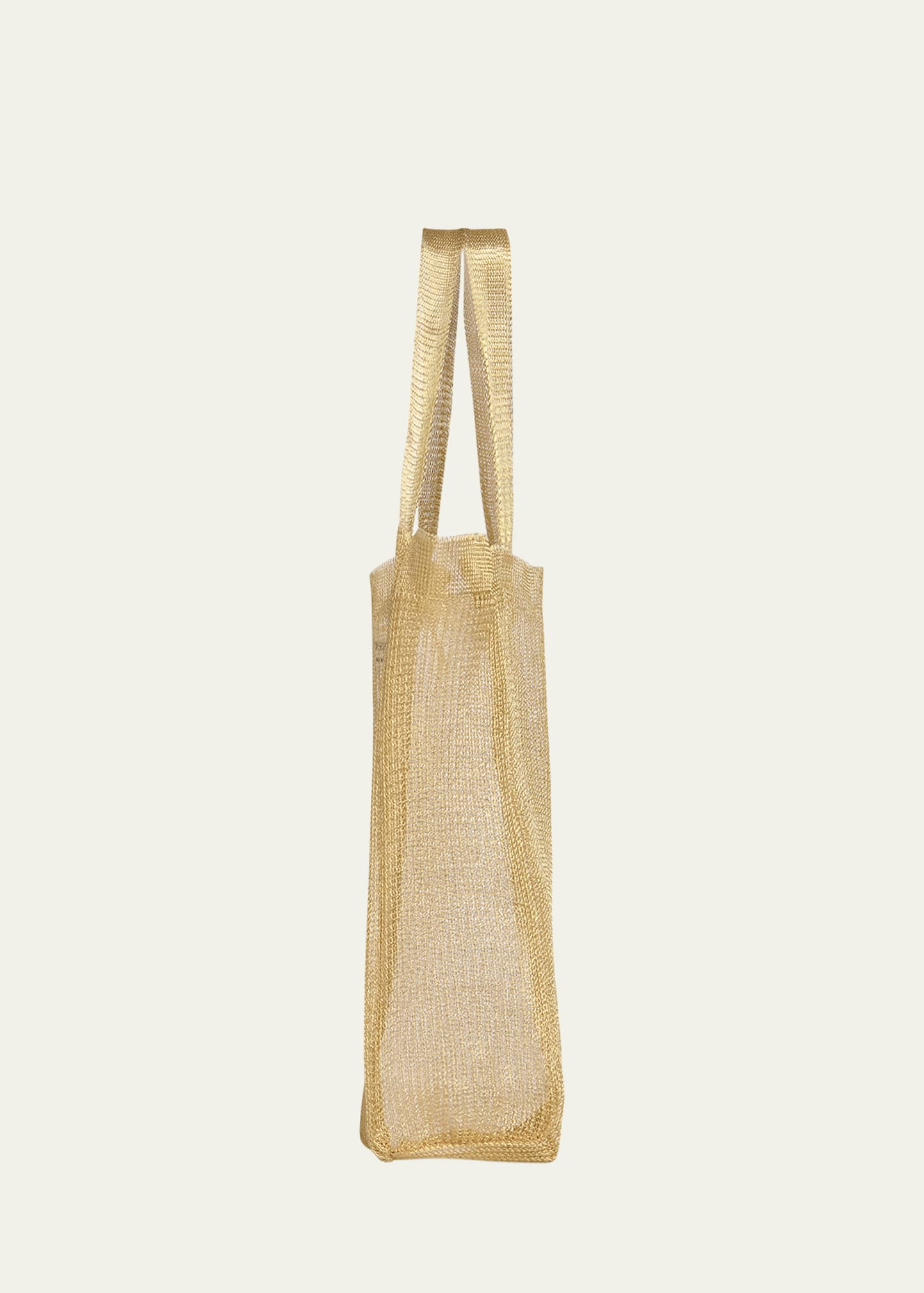 Imogen Mini Tote Bag in Brass Mesh - 3