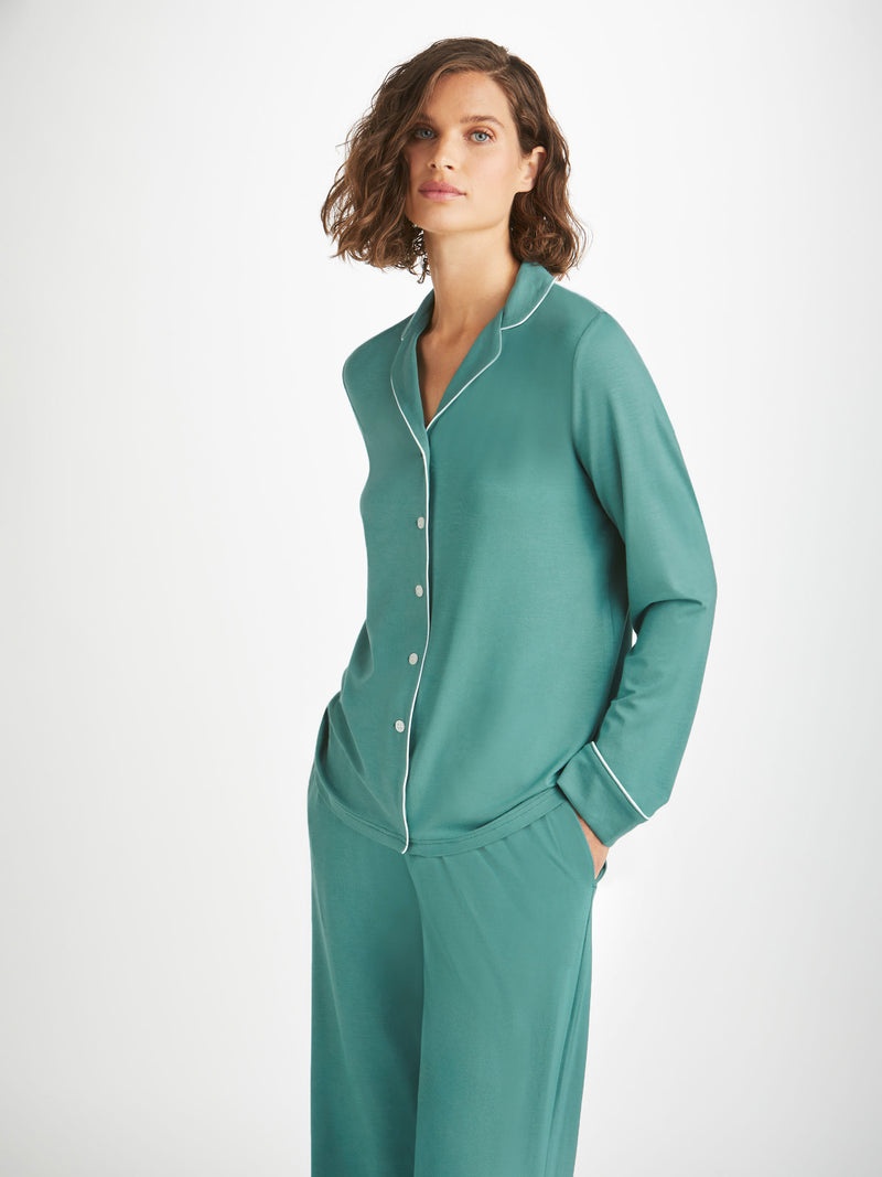 Women's Pyjamas Lara Micro Modal Stretch Teal - 2