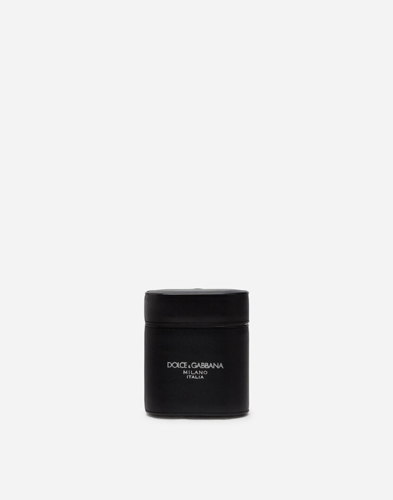 Calfskin airpods case with printed logo 1
