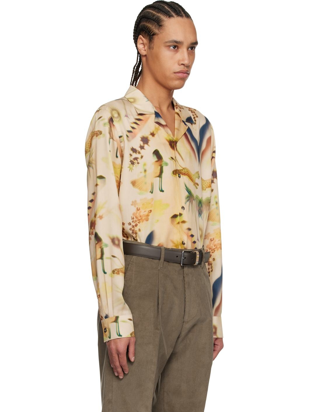 Beige Lumiere Print Shirt - 2